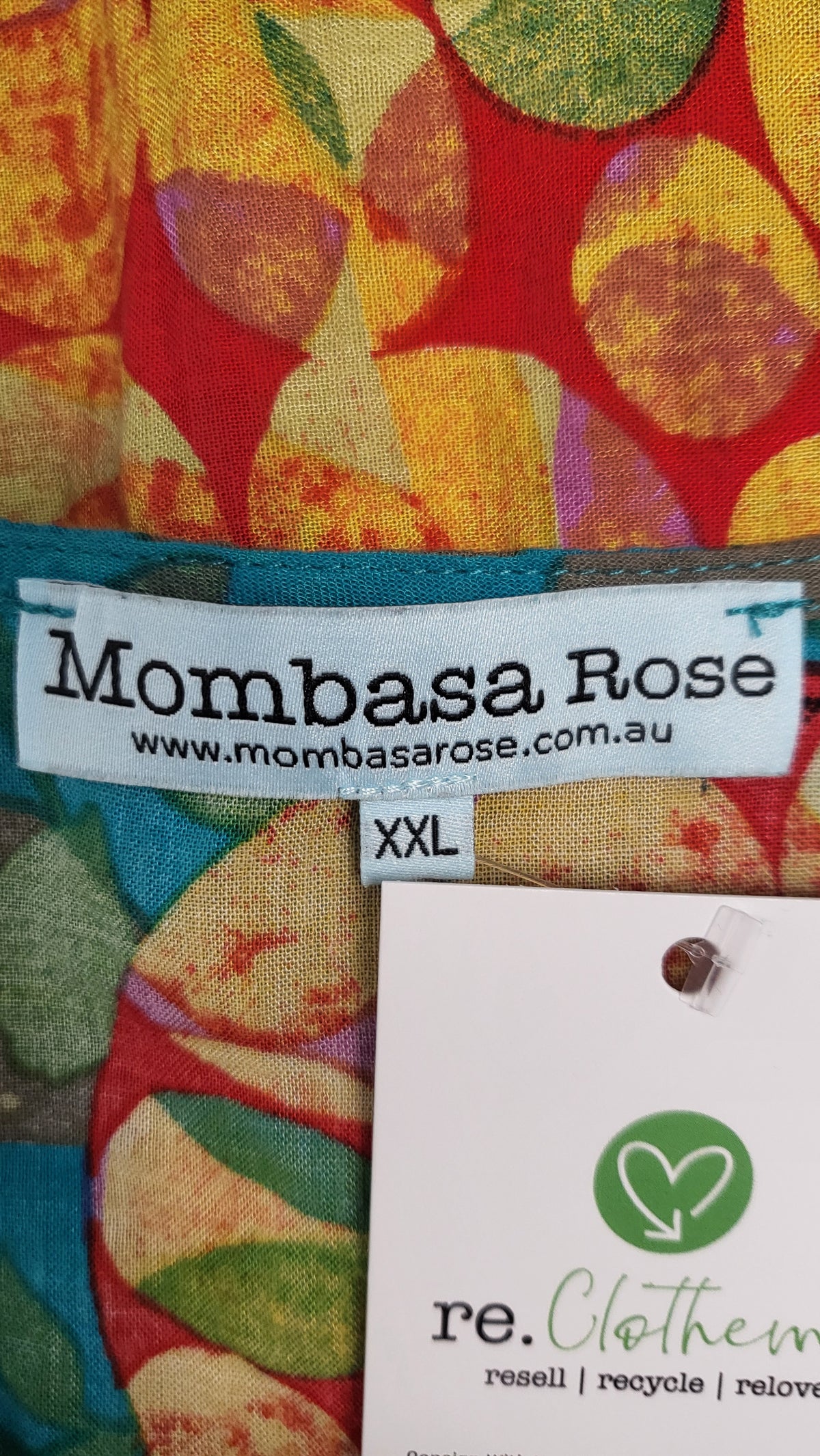 Mombasa Teal Print Cotton Dress (18)
