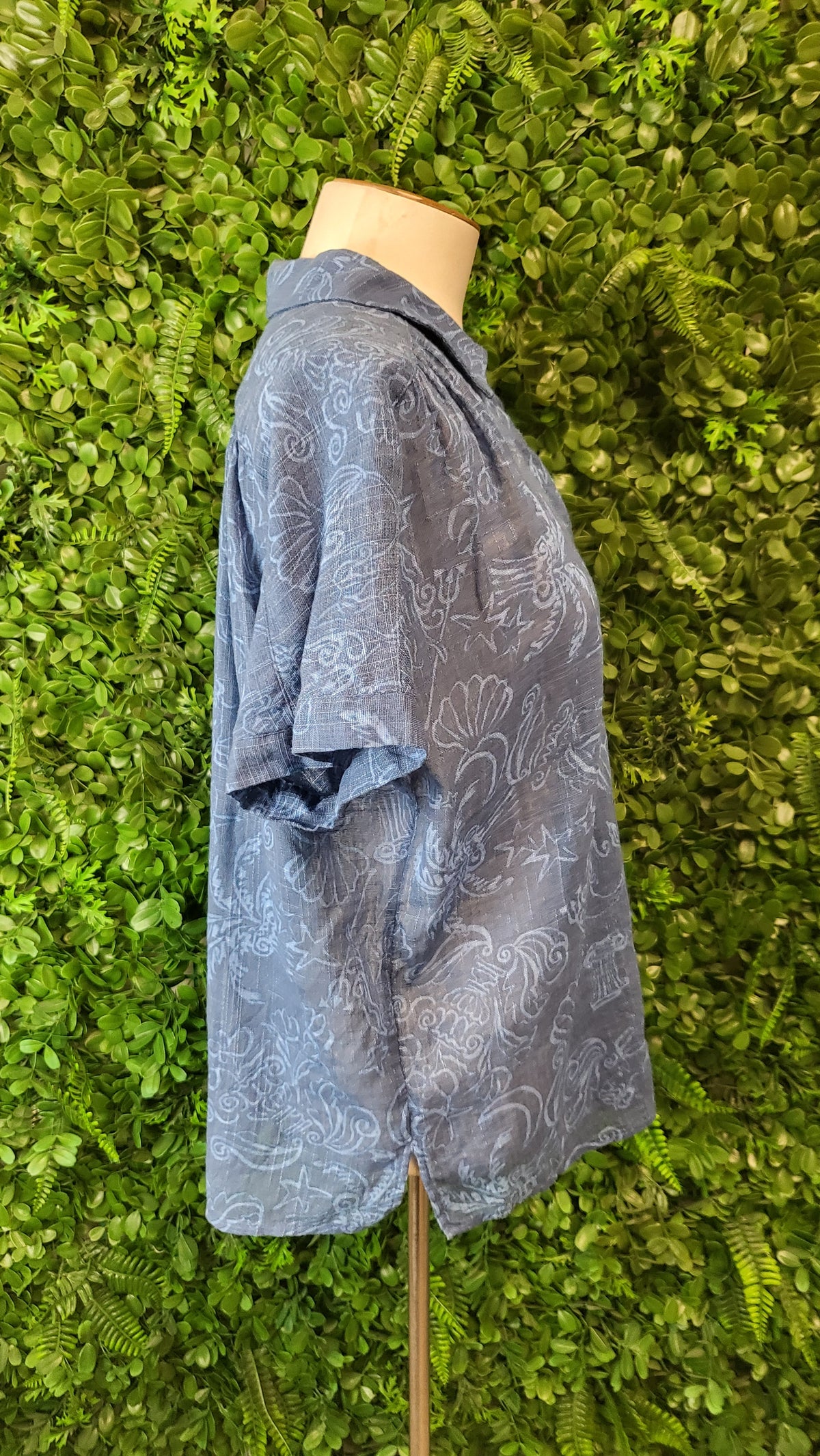 Blue Illusion Blue Print Cotton Blouse (10)