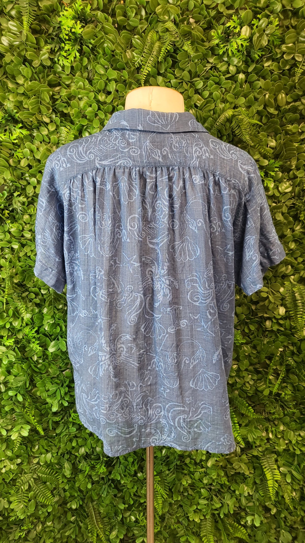Blue Illusion Blue Print Cotton Blouse (10)