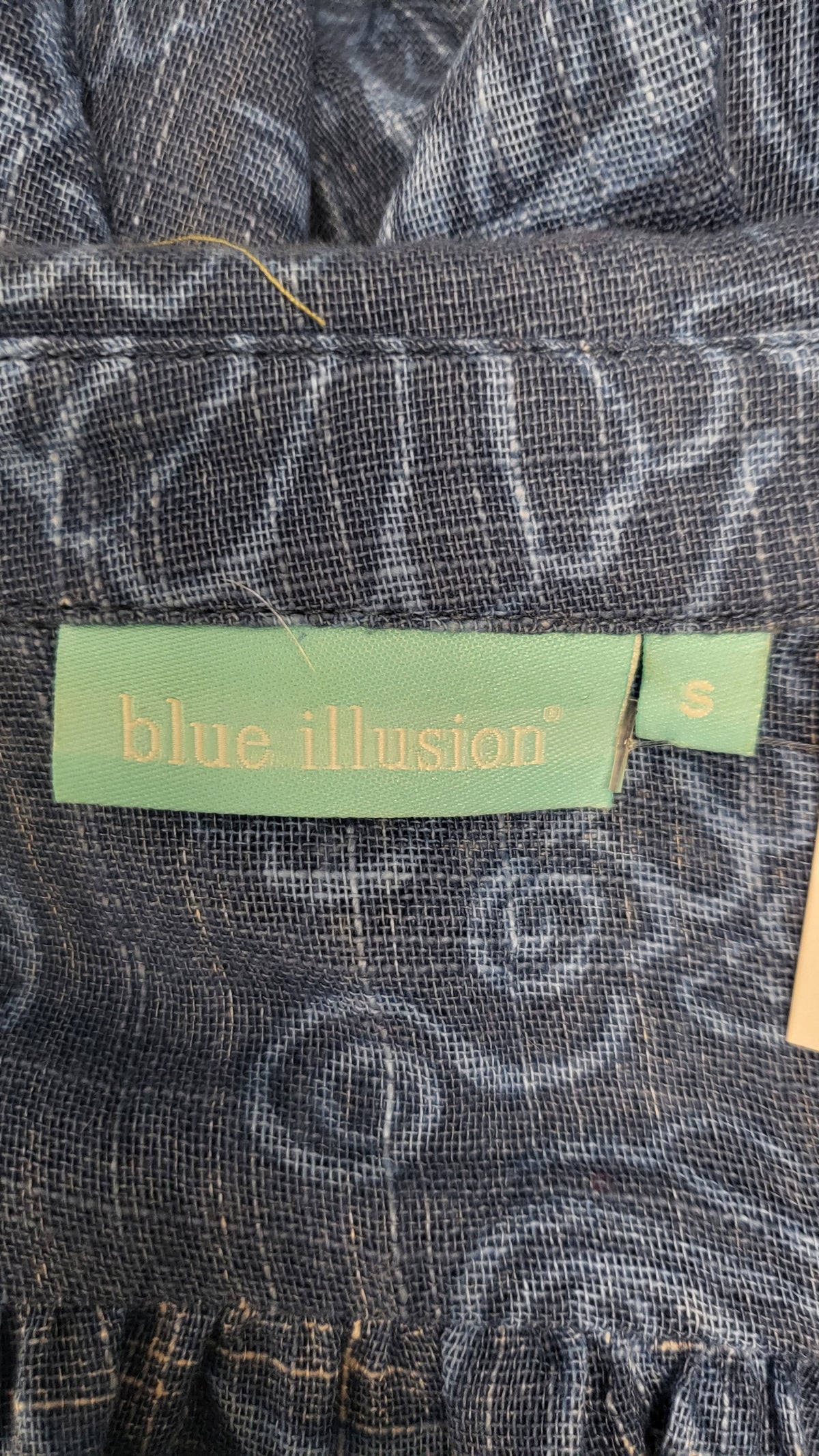 Blue Illusion Blue Print Cotton Blouse (10)
