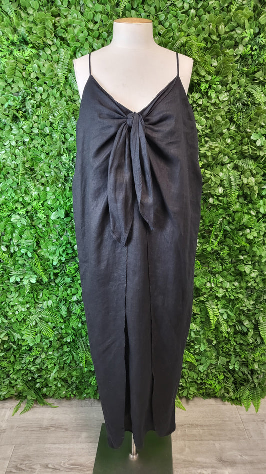Country Road Black Linen Dress (16)