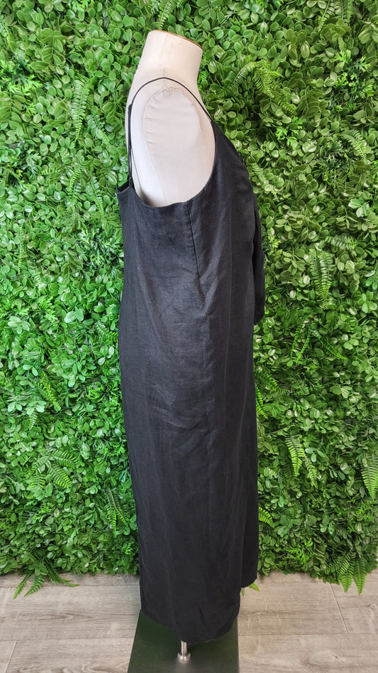 Country Road Black Linen Dress (16)