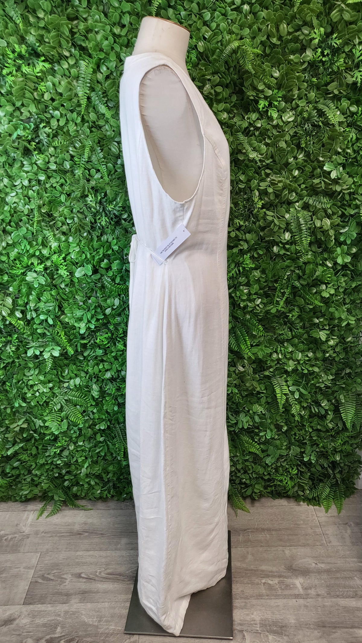 Princess Polly White Linen Blend Dress BNWT (12)