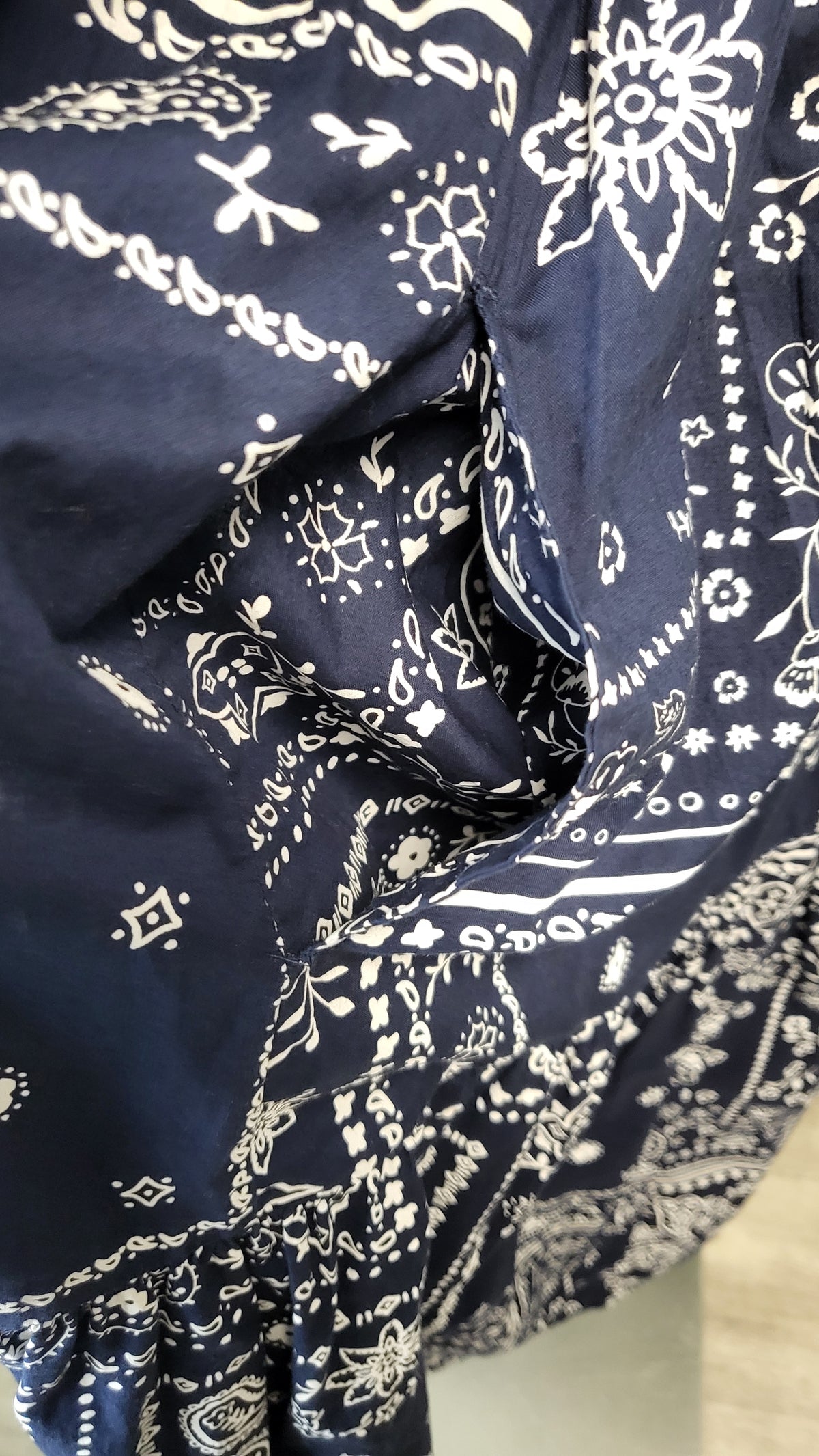M&S Blue Print Dress (10)