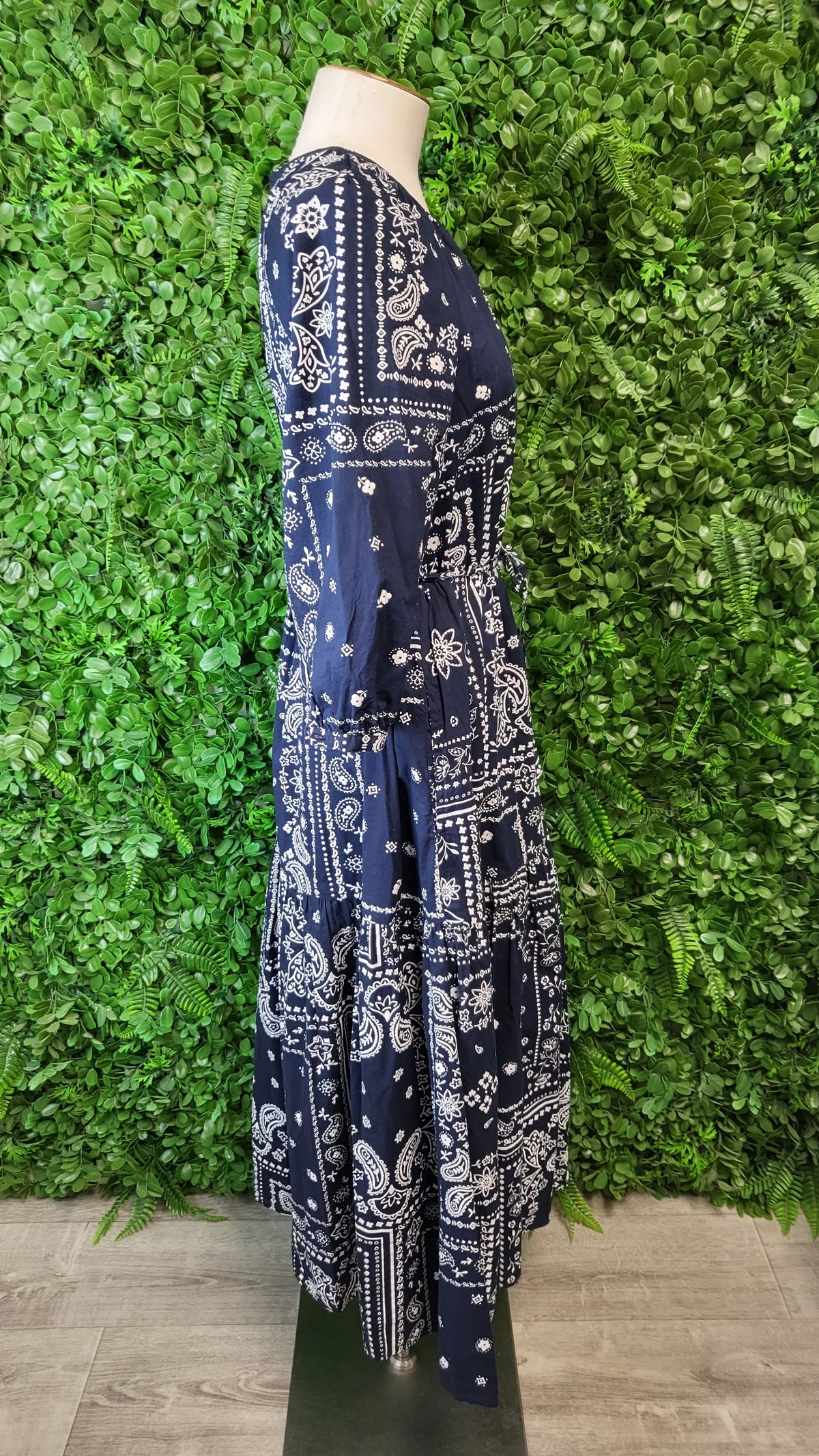 M&S Blue Print Dress (10)