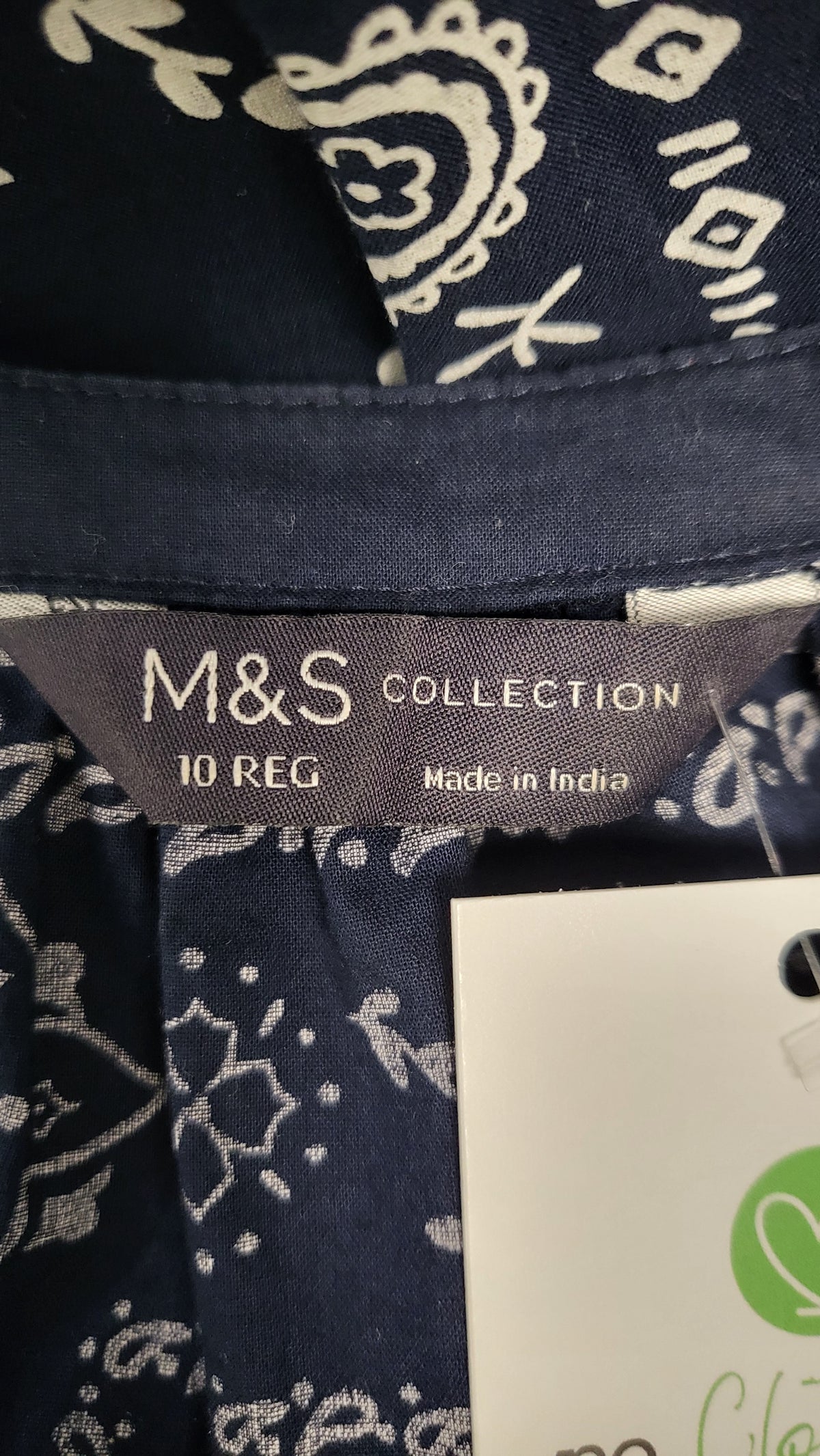 M&S Blue Print Dress (10)