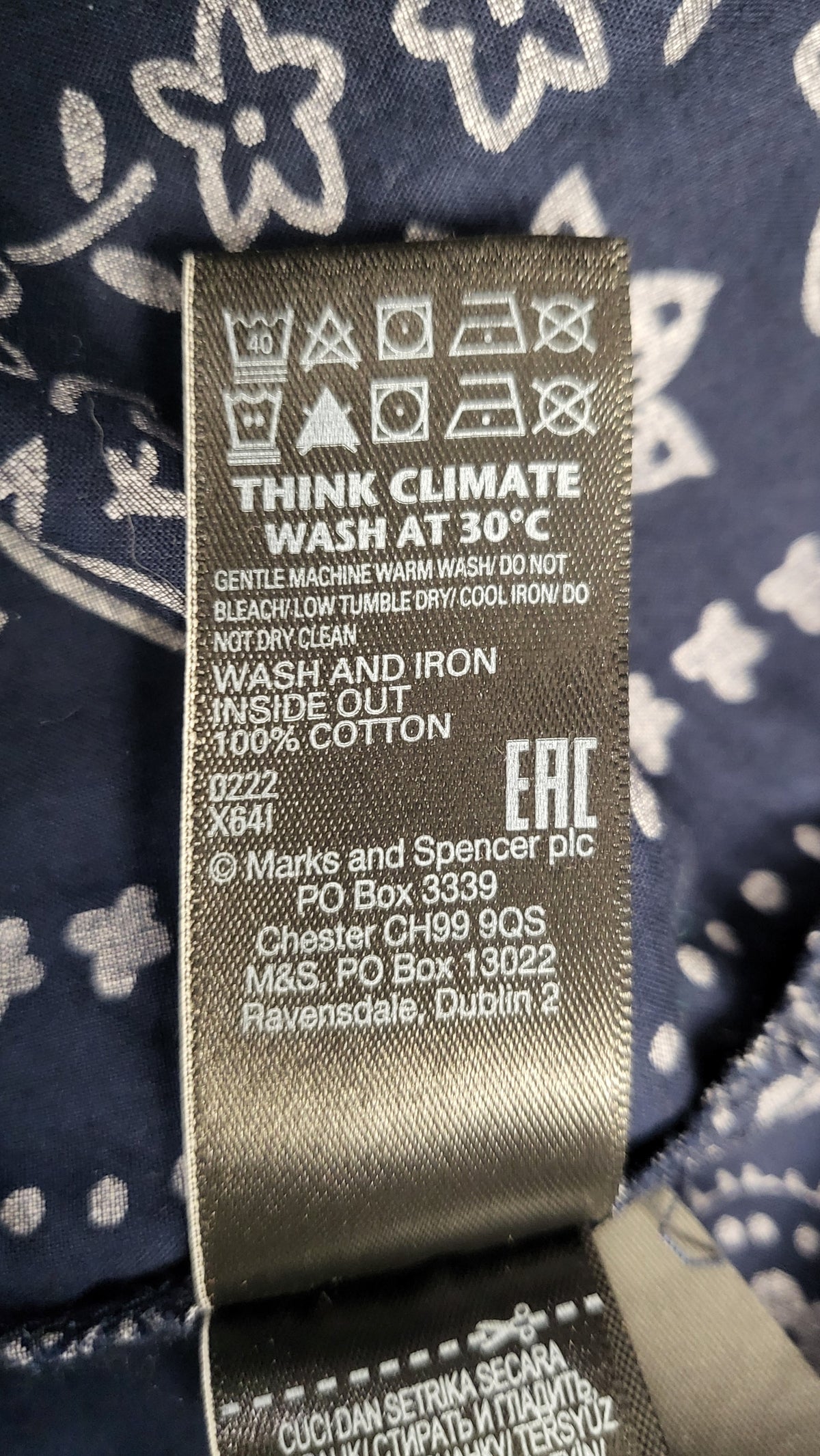 M&S Blue Print Dress (10)