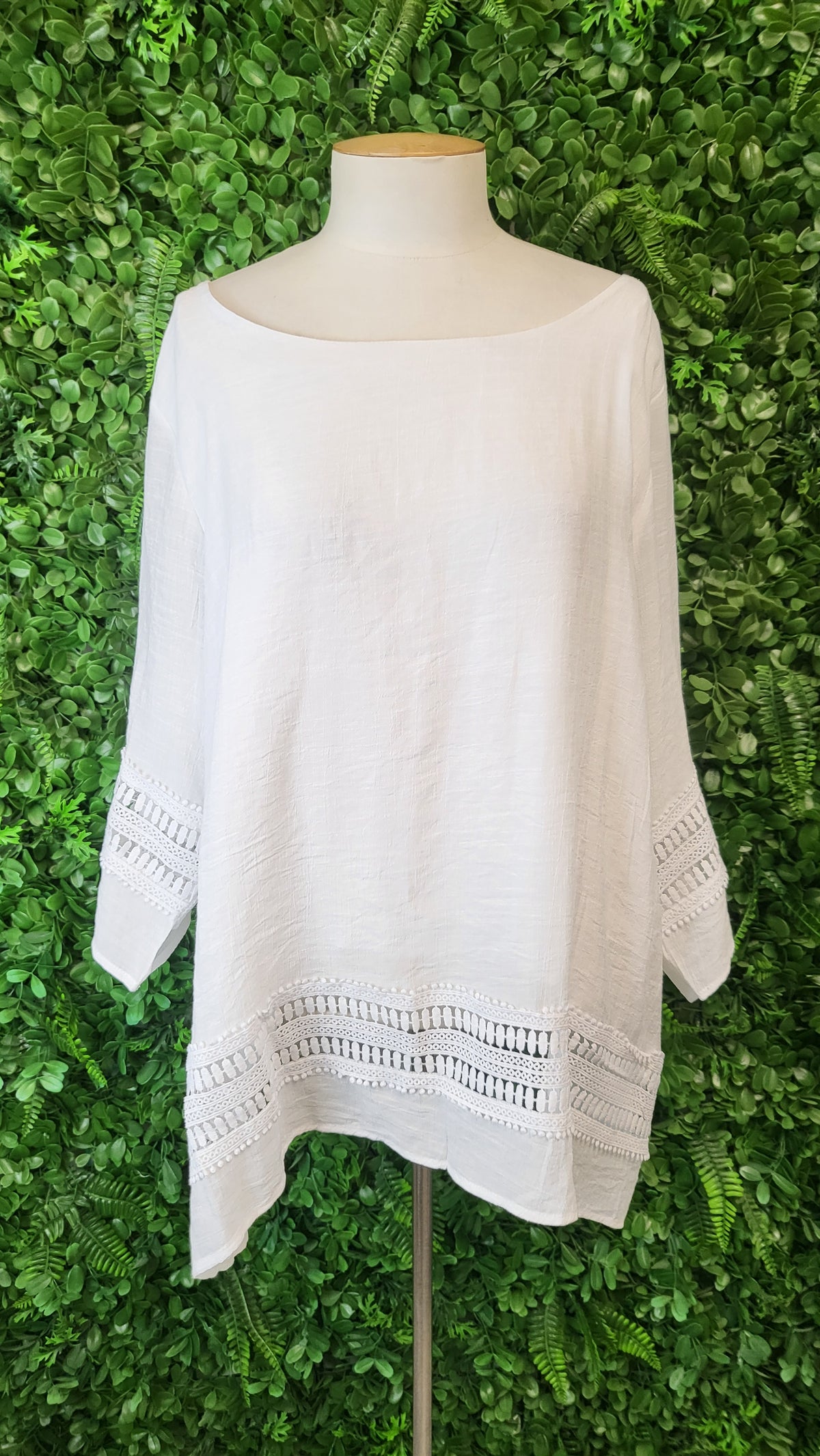 LaMode White Lattice Top (18)