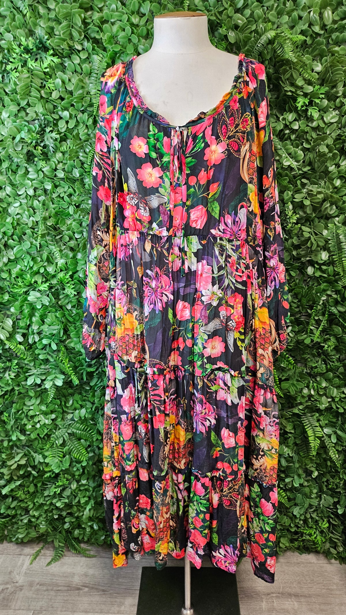 Ts Floral Ruffle Neck Dress (24)