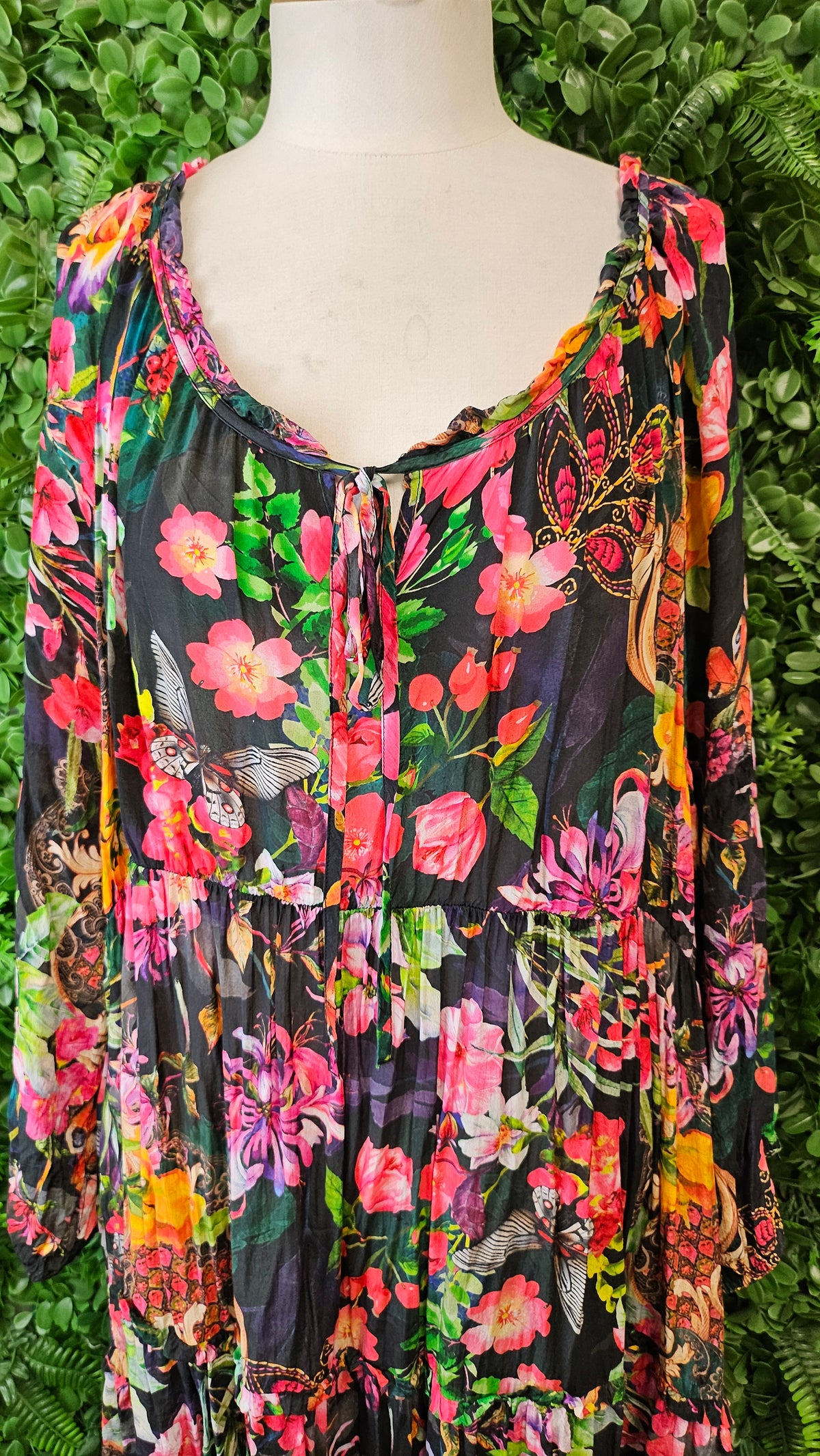 Ts Floral Ruffle Neck Dress (24)