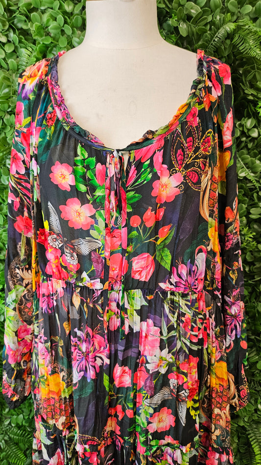 Ts Floral Ruffle Neck Dress (24)
