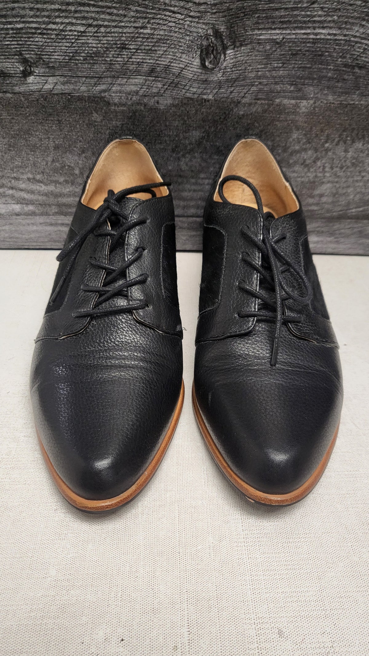 Isabella Anselmi Black Brogue Lace Up (39)