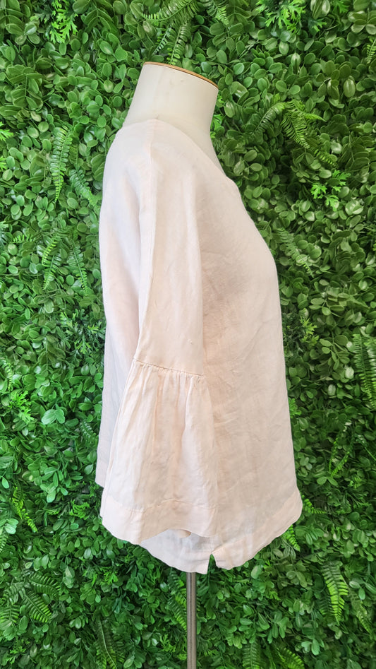 DeVal Peach Linen Top (10)