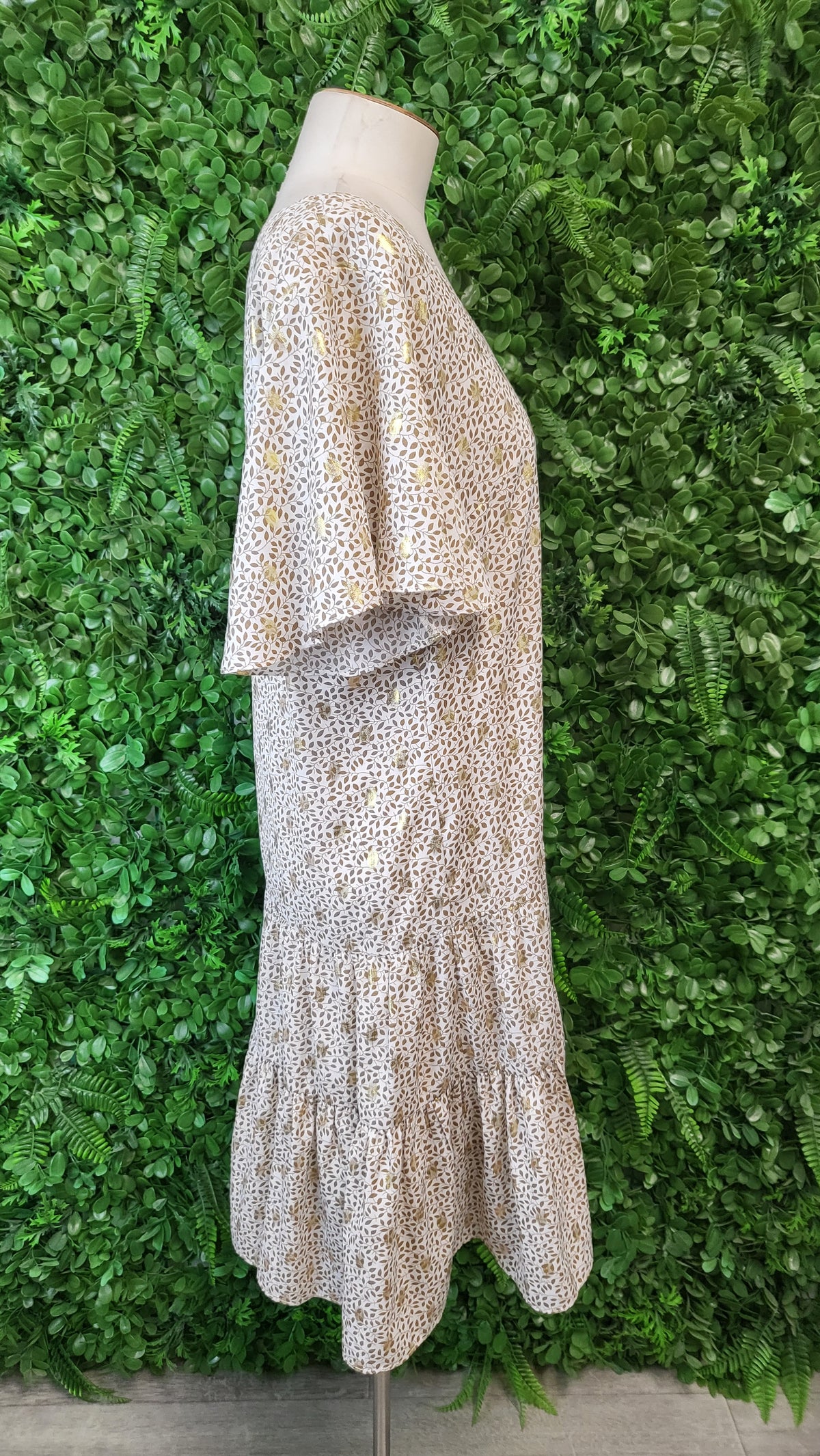 Amaya Gold/Cream Foil Dress (12)