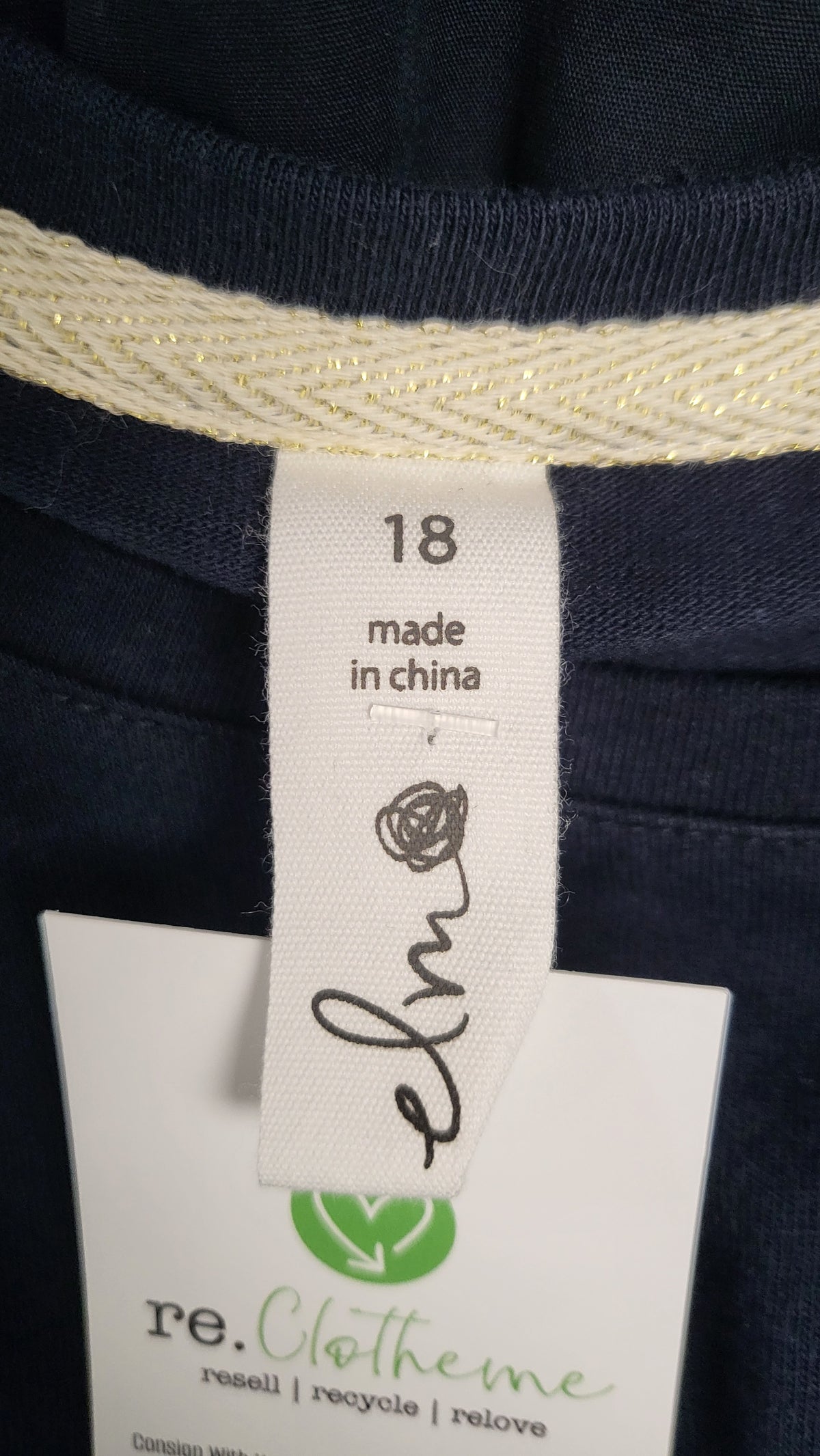 Elm Navy Hem T-Shirt Dress (18)
