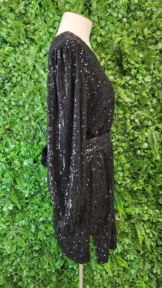 Decjuba Black Sequin Dress (12)