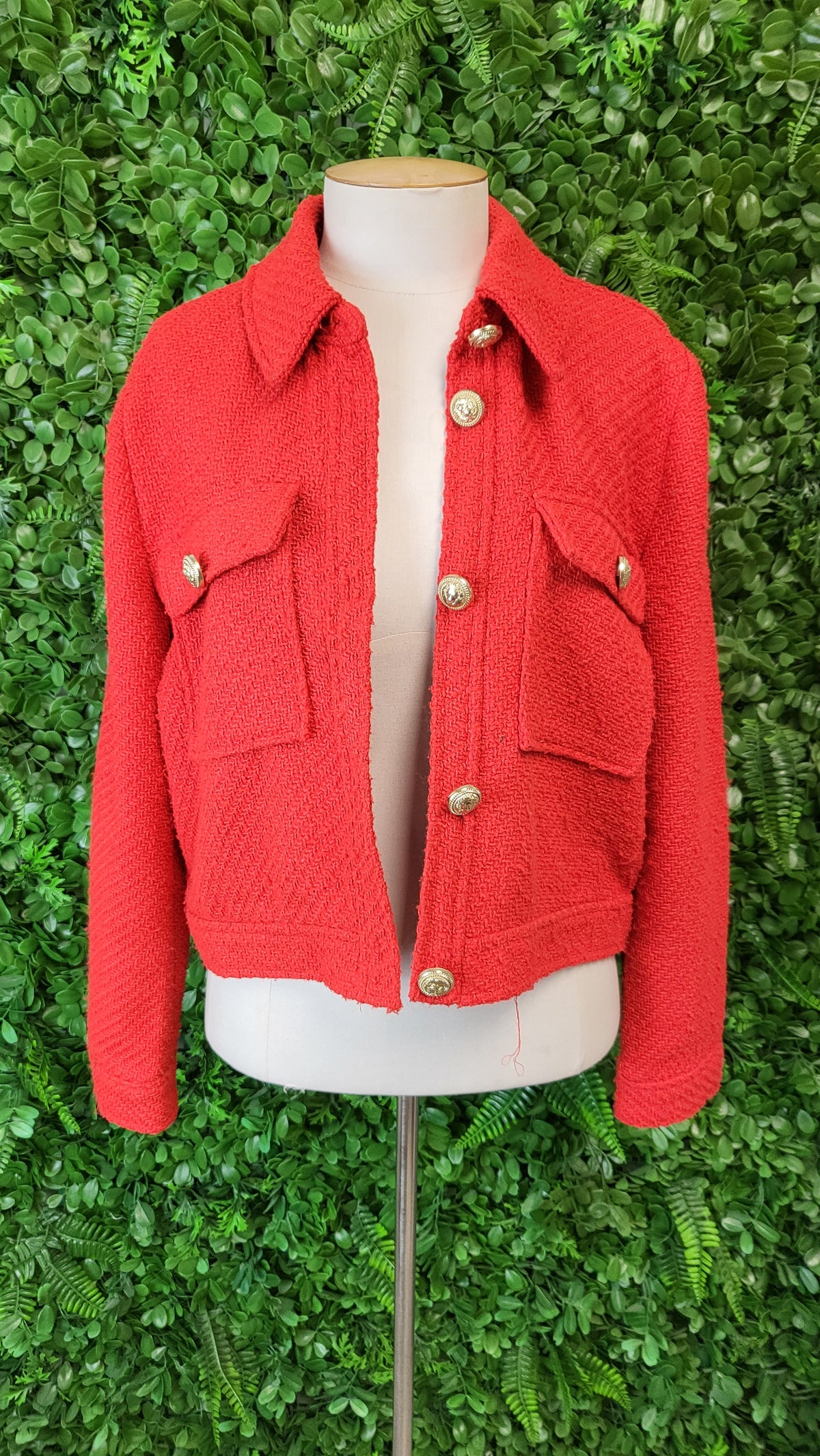 Decjuba Orange Textured Jacket (10)