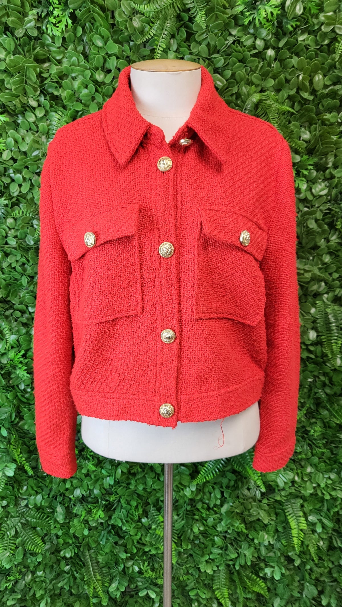 Decjuba Orange Textured Jacket (10)