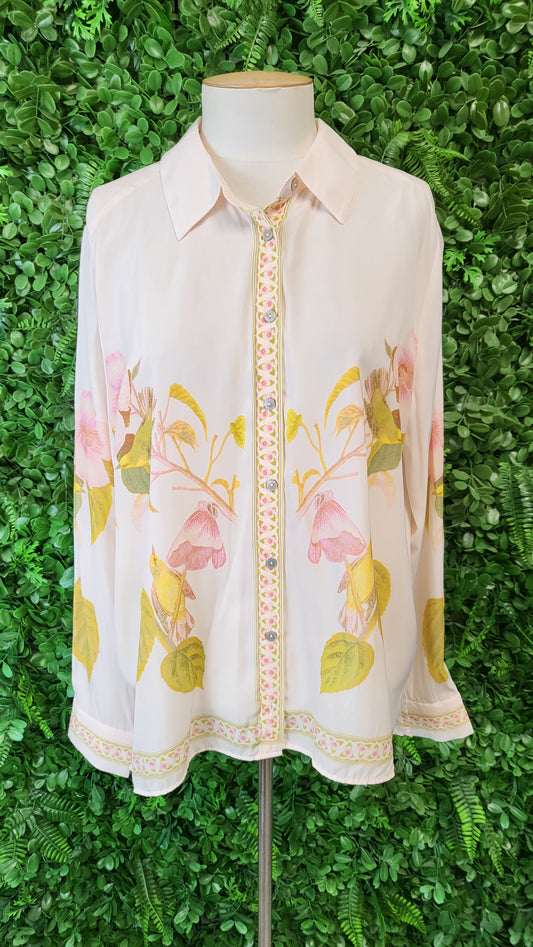 Rose+Olive Floral Spring Time Blouse BNWT (14)