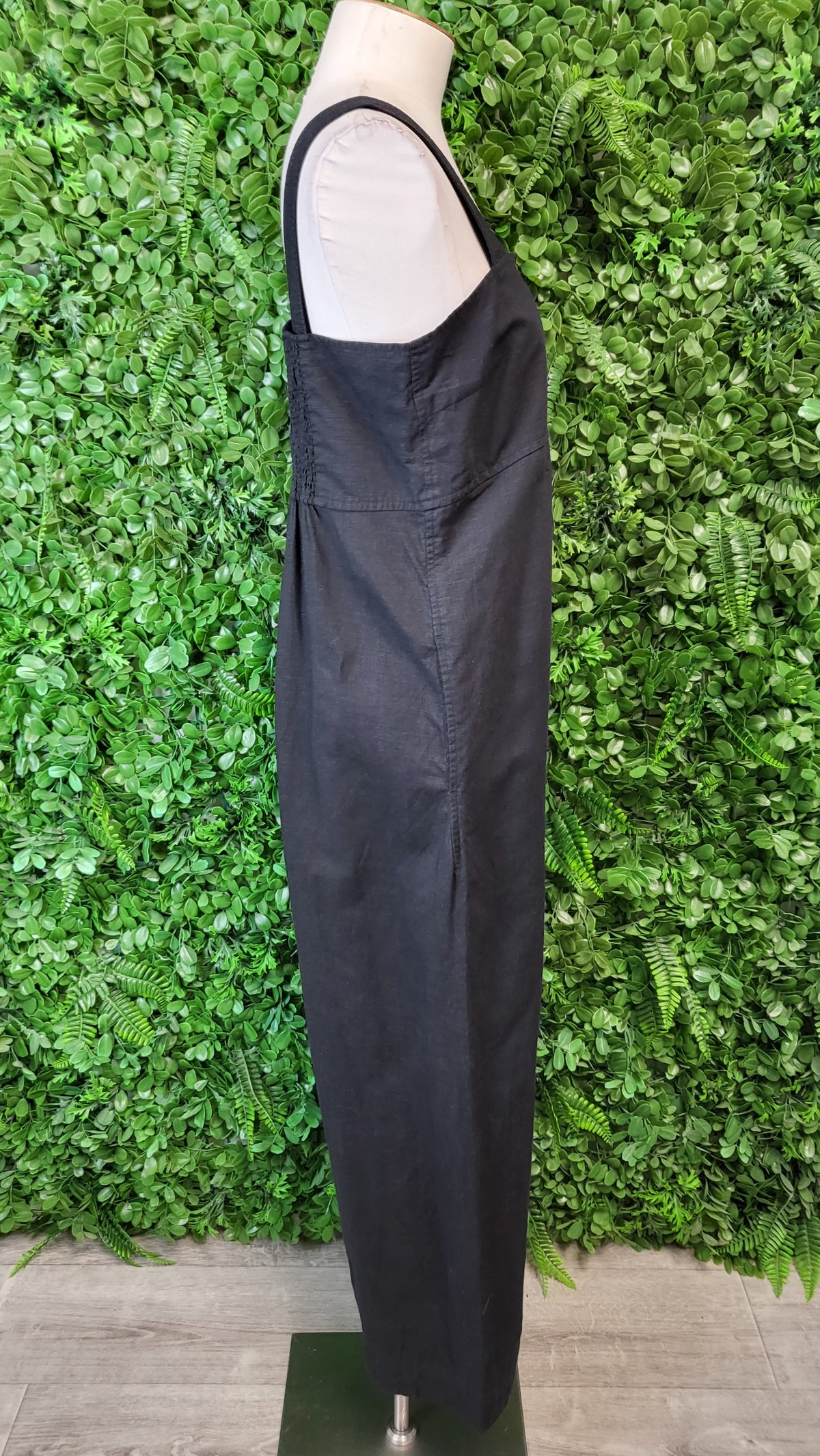 Uniqlo Black Linen Blend Dungarees (12)