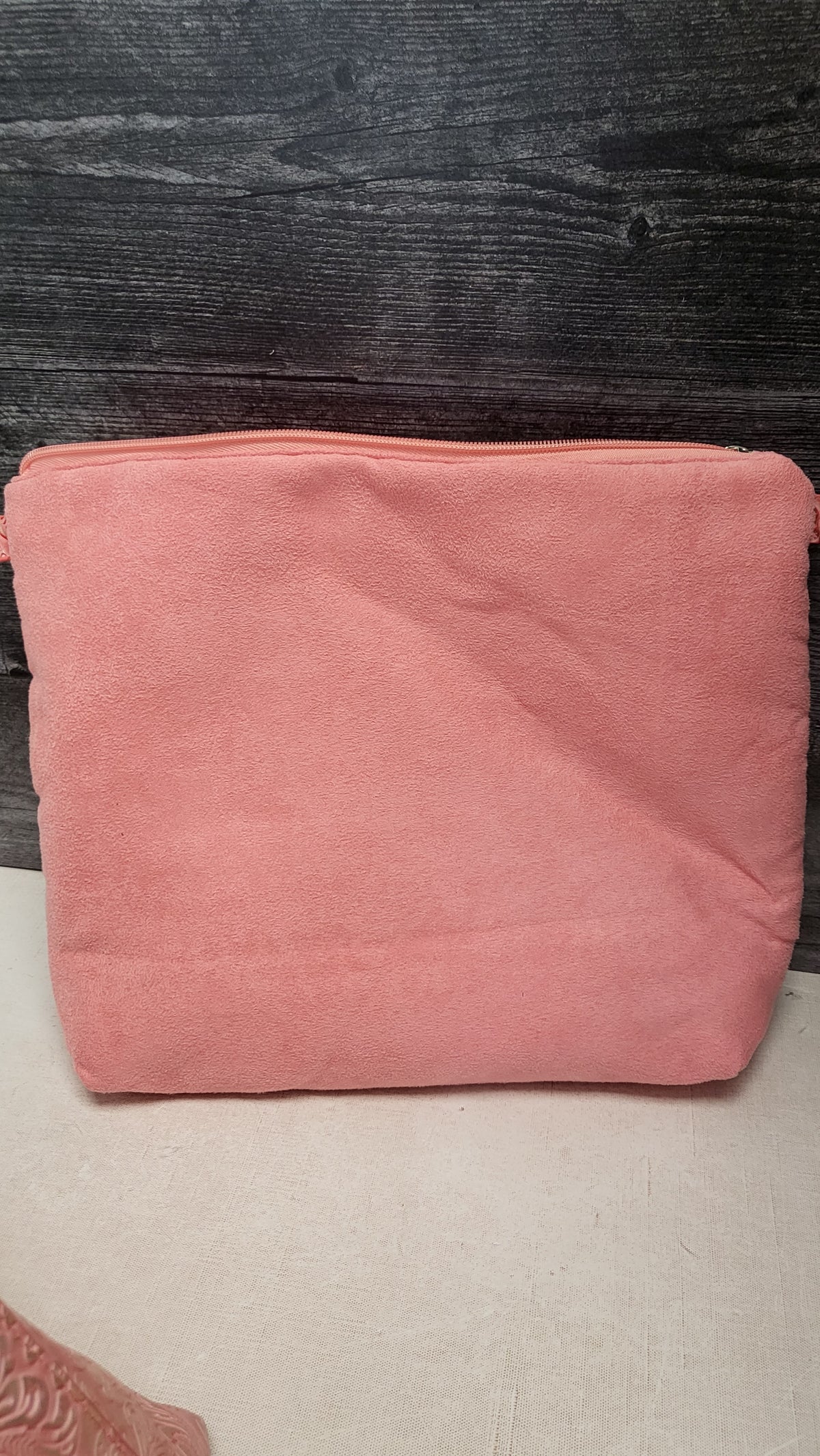 Olga Berg Pink Textured Tote Bag