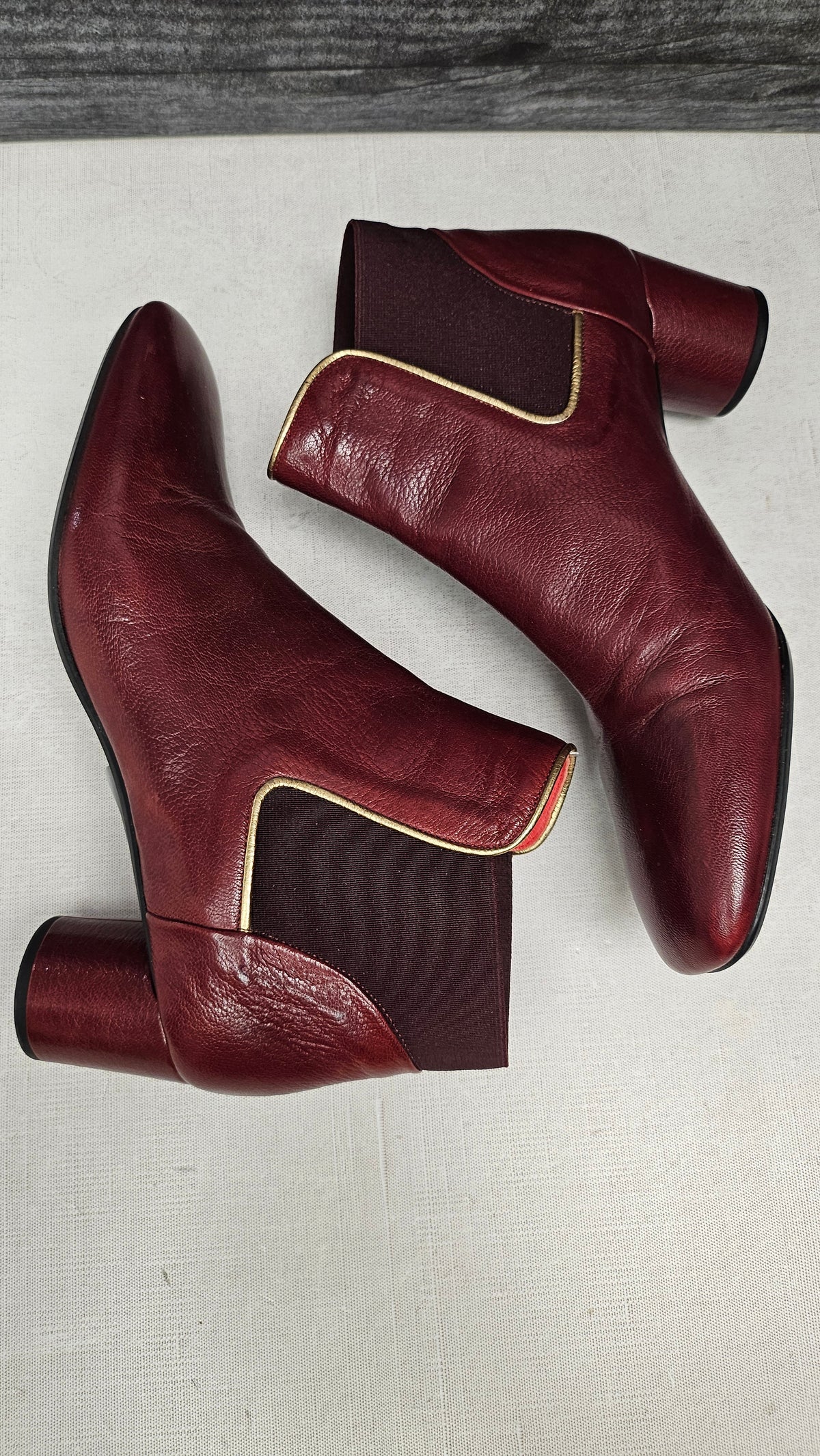 Pas de Rouge Brick Leather Boot (40)