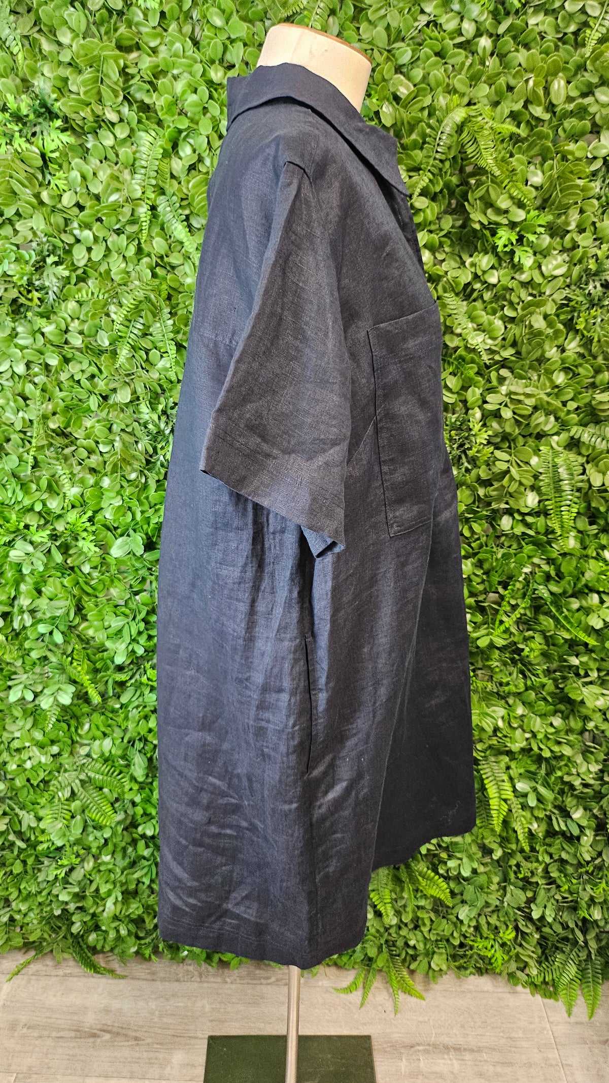Sportscraft Navy Linen Zip Dress (14)
