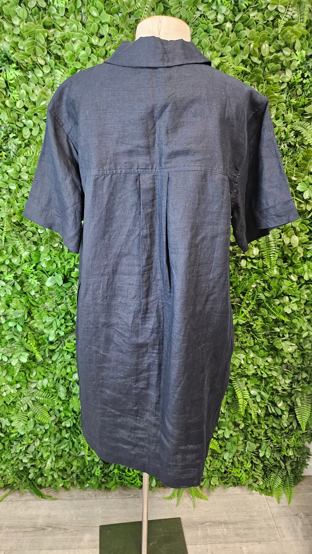 Sportscraft Navy Linen Zip Dress (14)