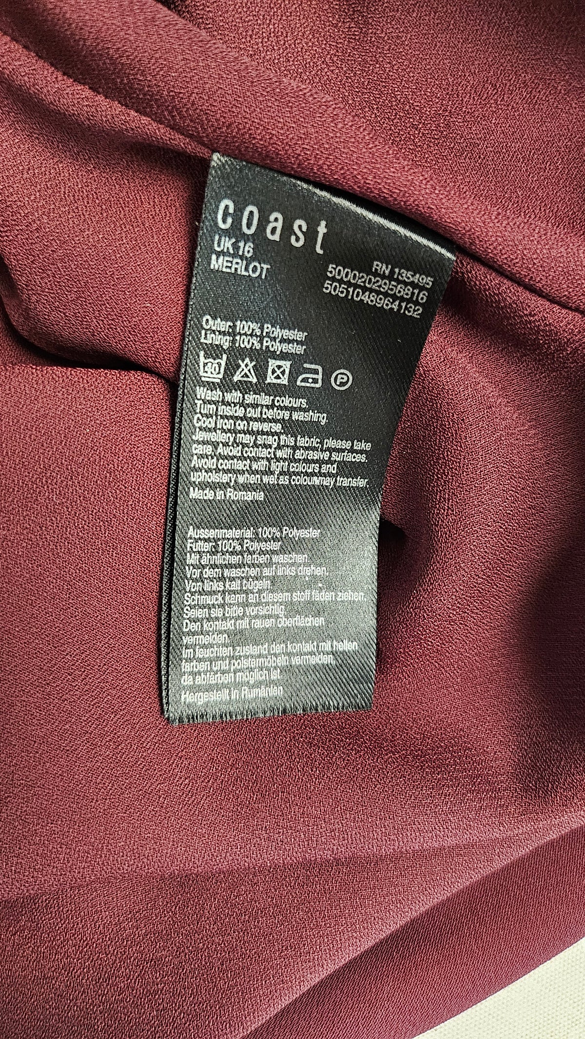 Coast Wine High Neck Dress (16)