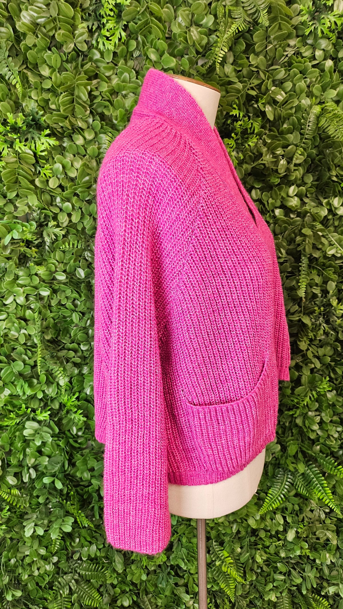 Hello Friday Fushia Crop Cardigan (12-18)