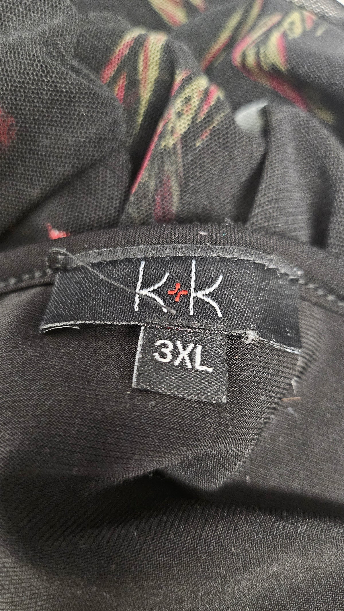 K&K Black Floral Top (3XL)