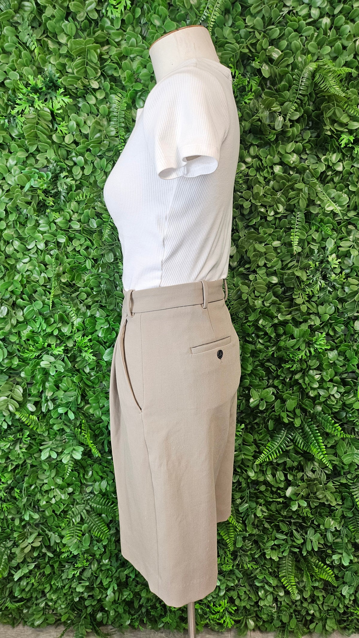 Zara Taupe Pleat Front Shorts (12)