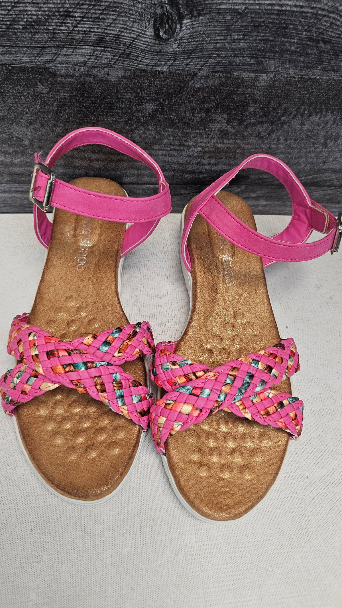 TS Pink Plait Sandal (38)