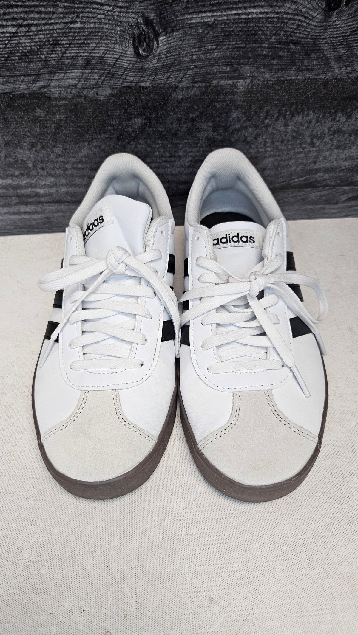 Adidas White VL Court Sneaker (39.5)