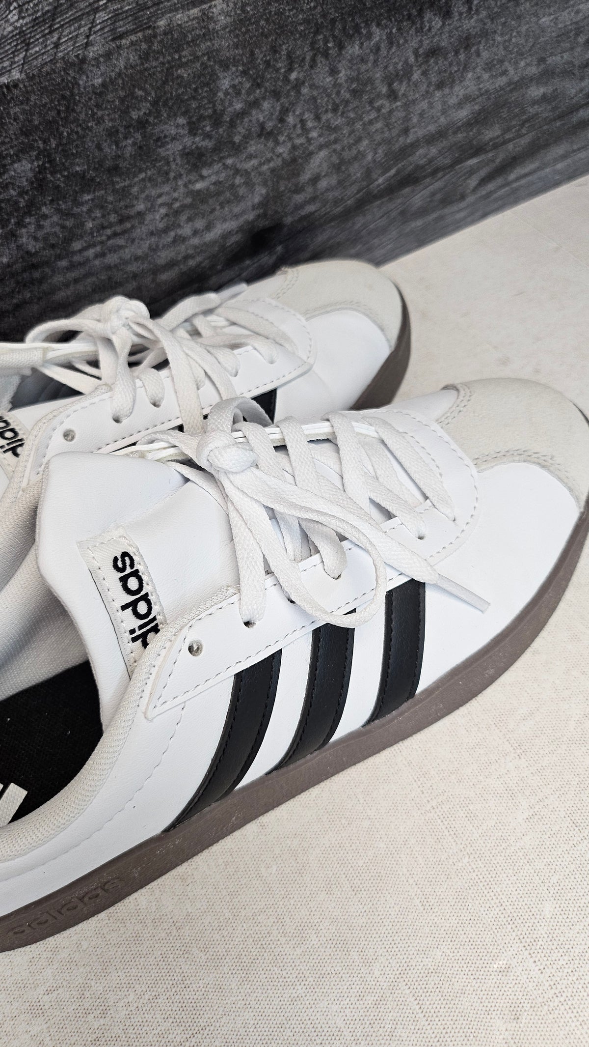 Adidas White VL Court Sneaker (39.5)