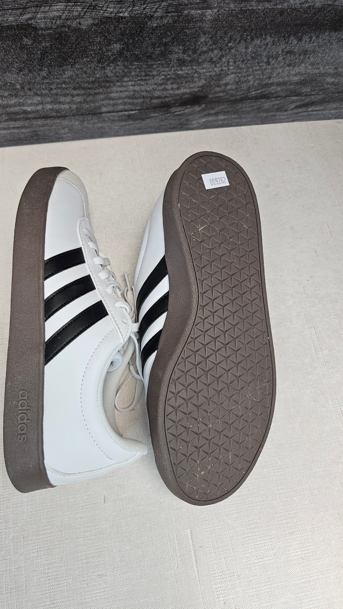 Adidas White VL Court Sneaker (39.5)