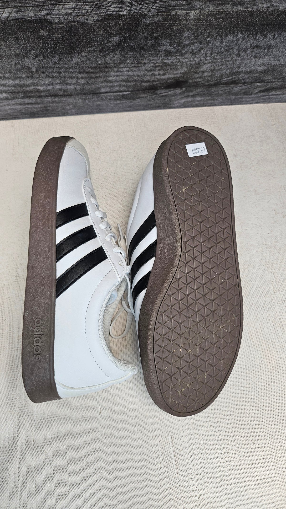 Adidas White VL Court Sneaker (39.5)