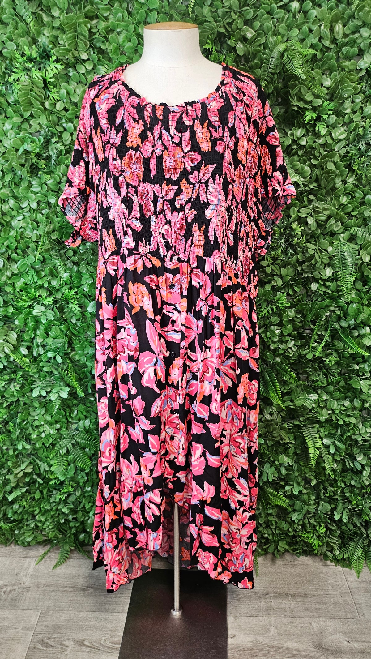 K+K Floral Shirred Bodice Dress (24)