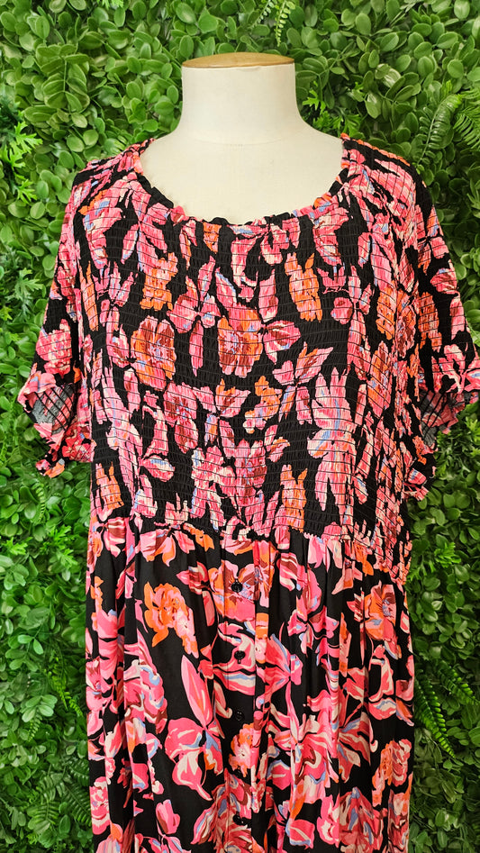 K+K Floral Shirred Bodice Dress (24)