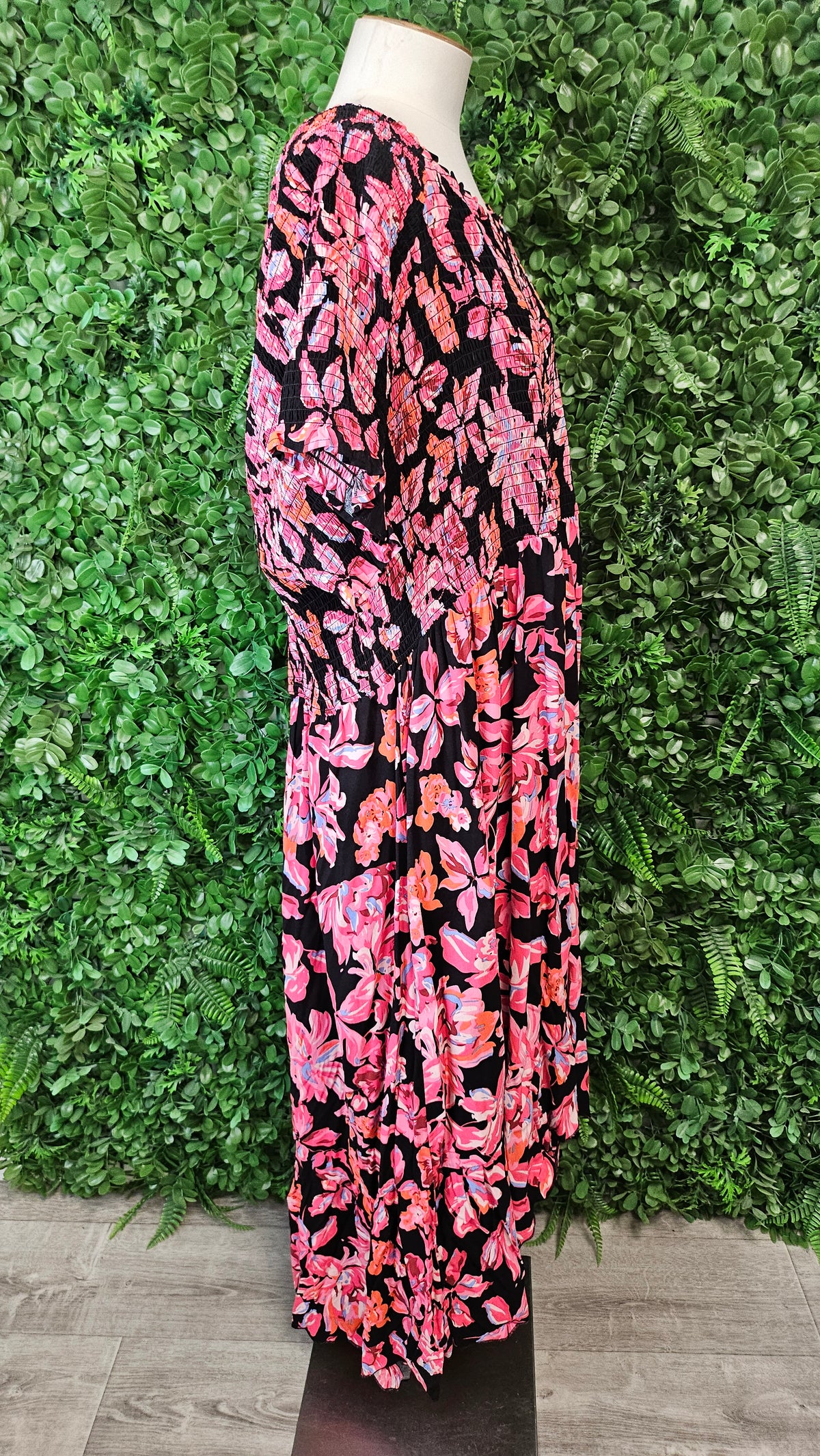 K+K Floral Shirred Bodice Dress (24)