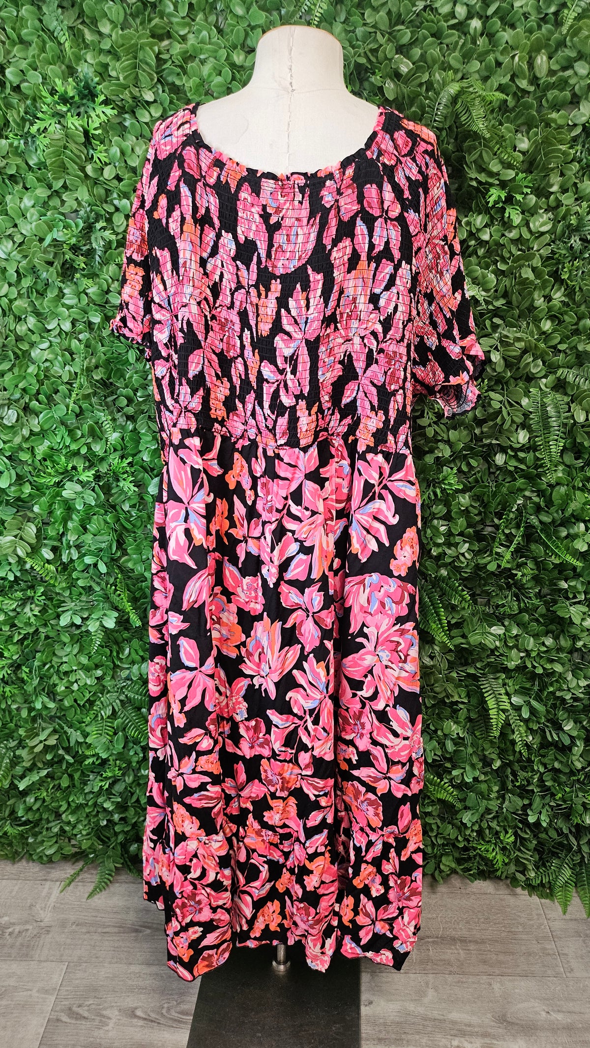 K+K Floral Shirred Bodice Dress (24)