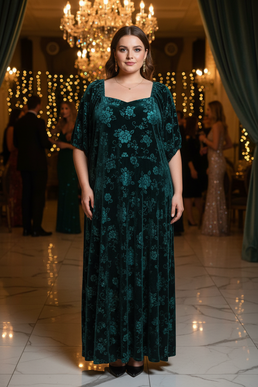 Ts Emerald Velvet Evening Dress (24)