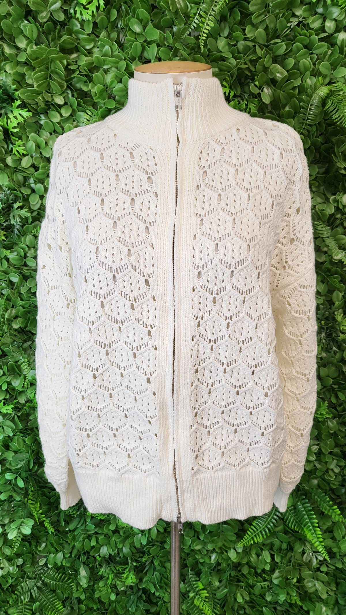 Princess Polly Cream Sirena Zip Knit BNWT (10)