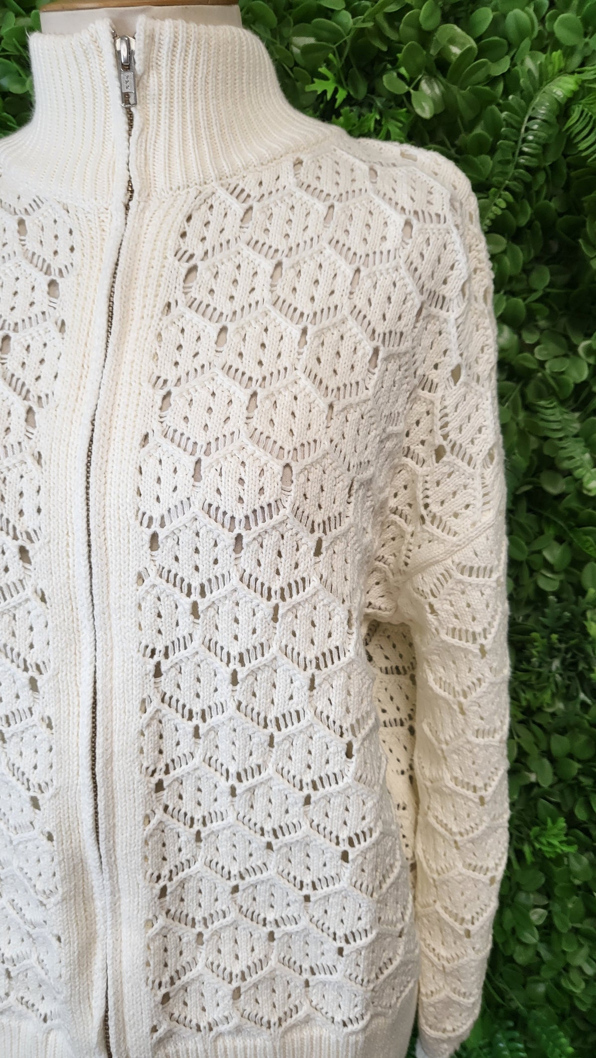Princess Polly Cream Sirena Zip Knit BNWT (10)