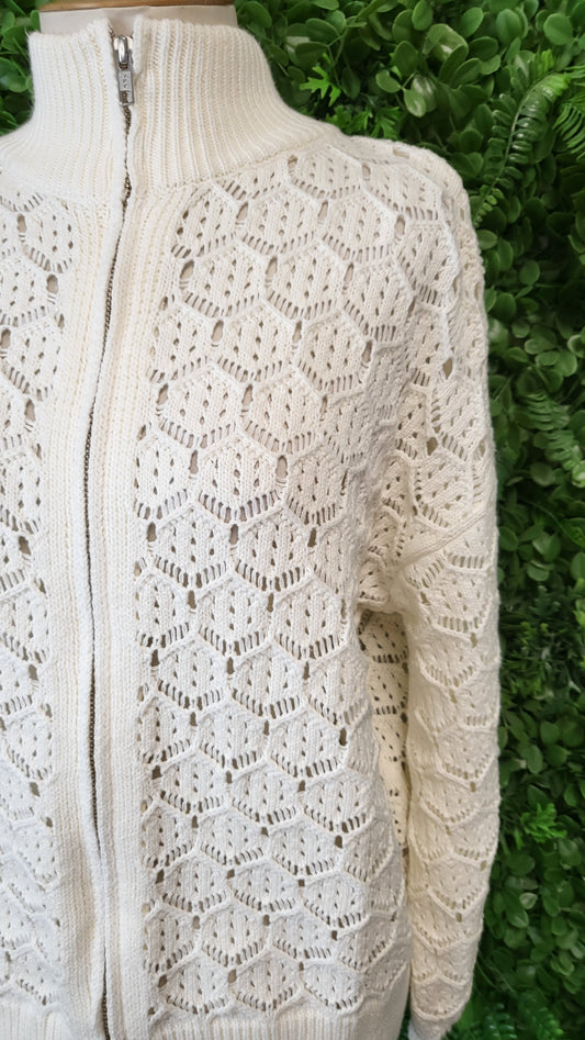 Princess Polly Cream Sirena Zip Knit BNWT (10)