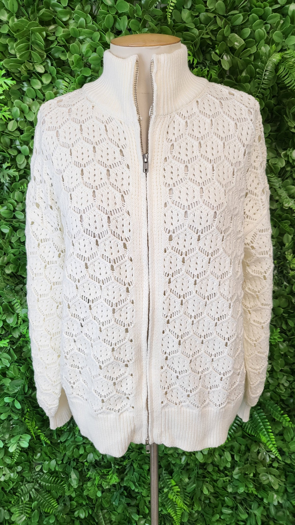 Princess Polly Cream Sirena Zip Knit BNWT (10)