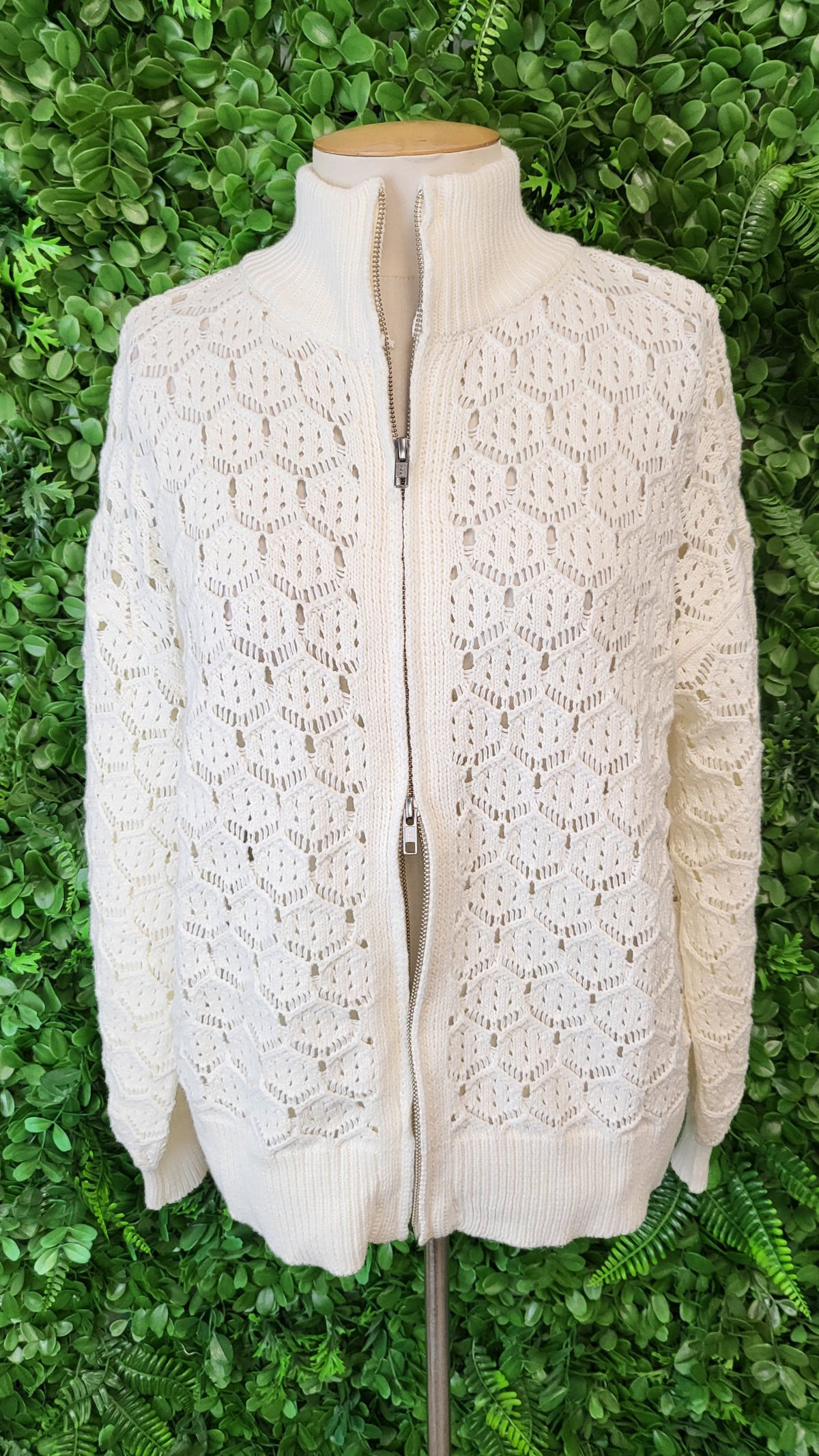 Princess Polly Cream Sirena Zip Knit BNWT (10)