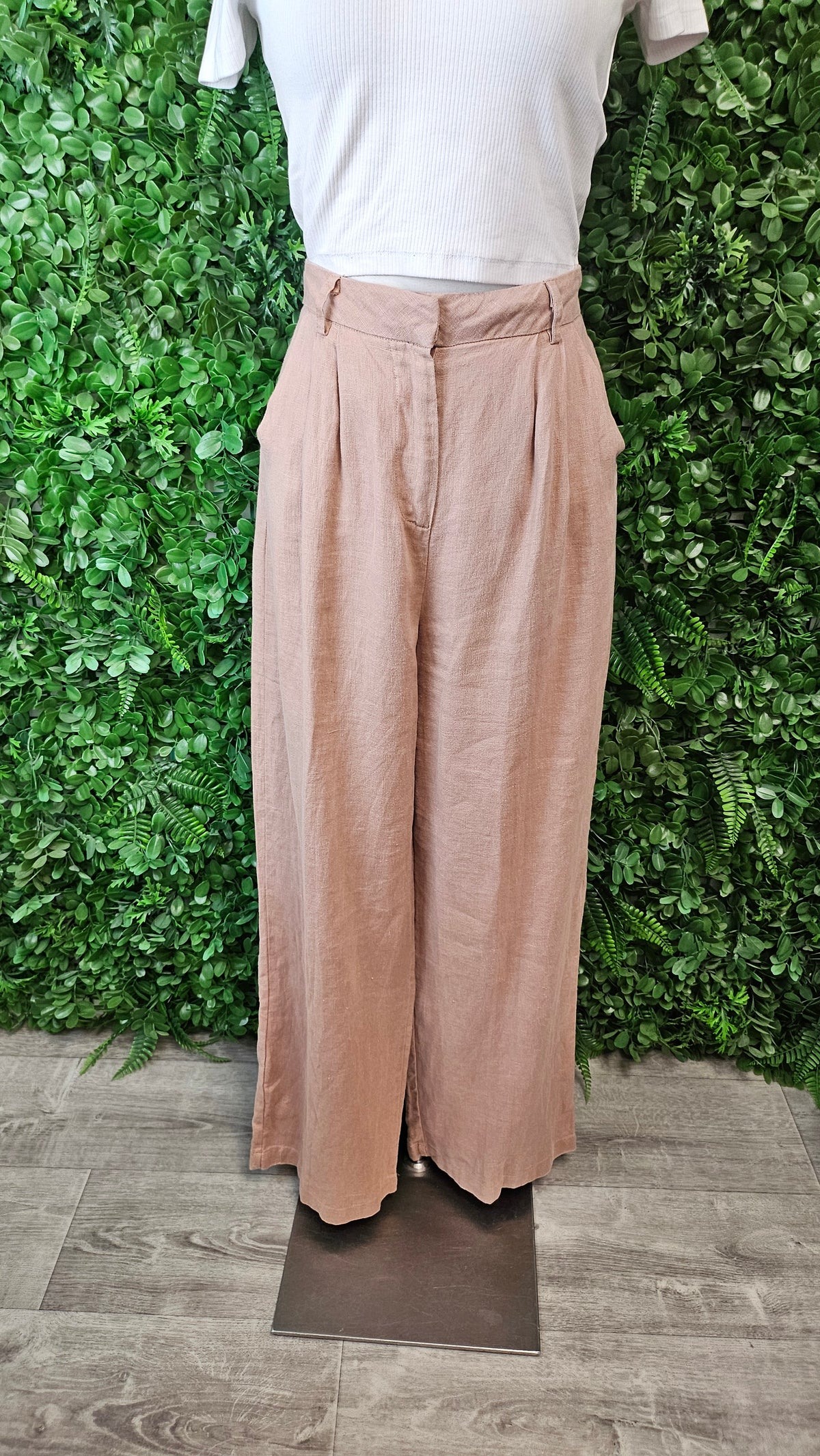 White Closet Mink Wide Leg Linen Pant (8)