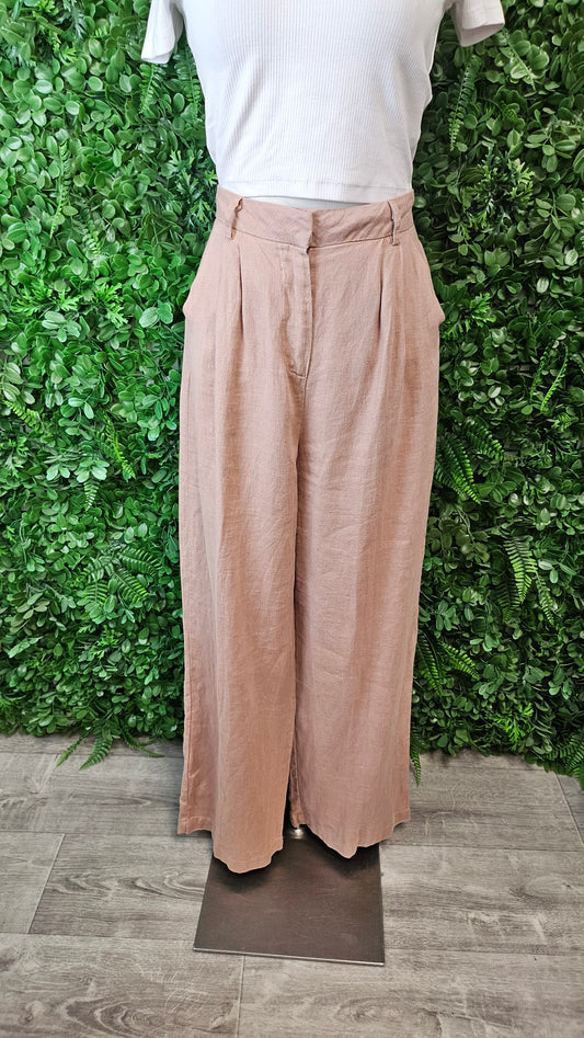 White Closet Mink Wide Leg Linen Pant (8)
