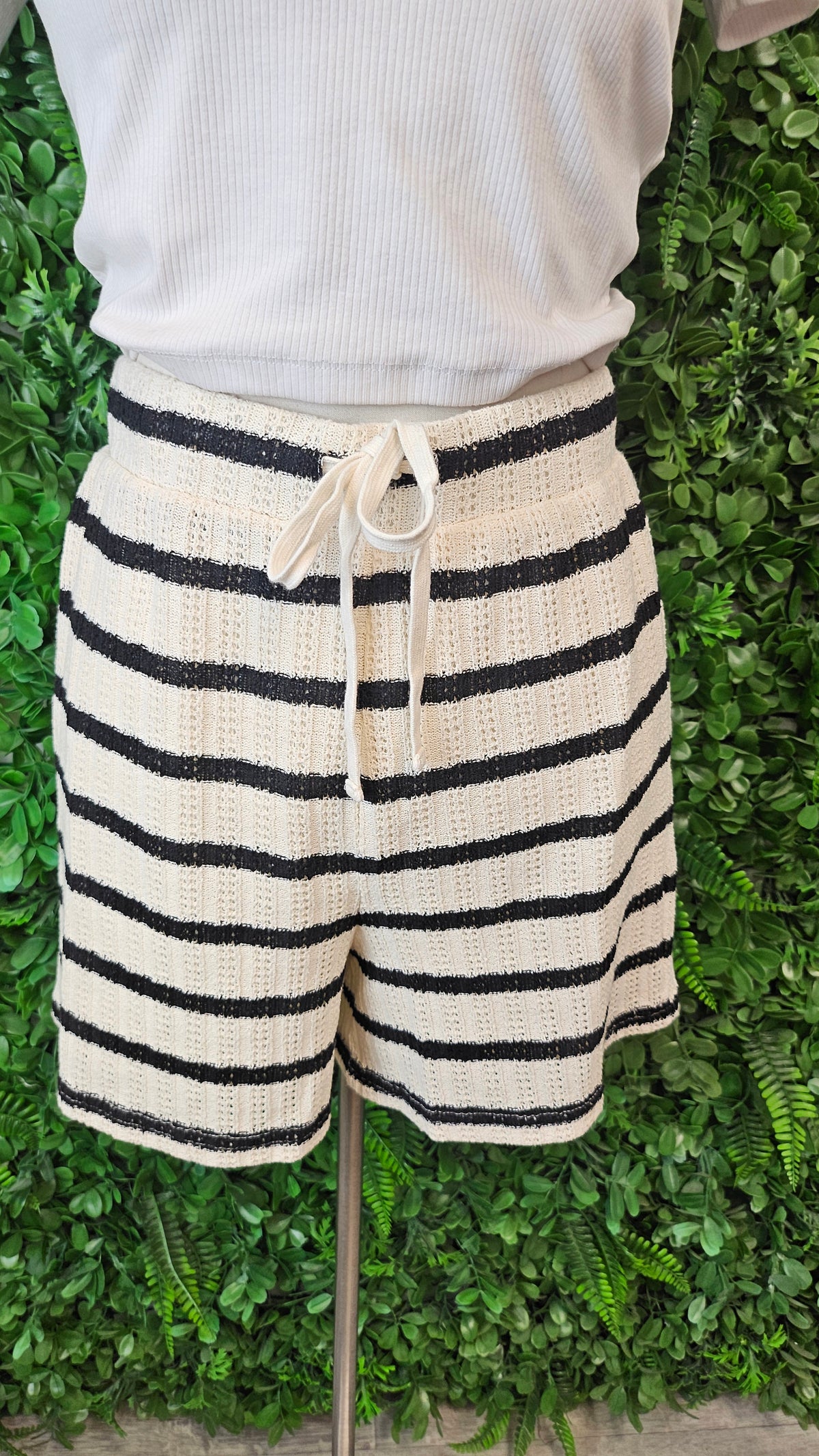 Vine Apparel Stripe Knit Shorts (8)